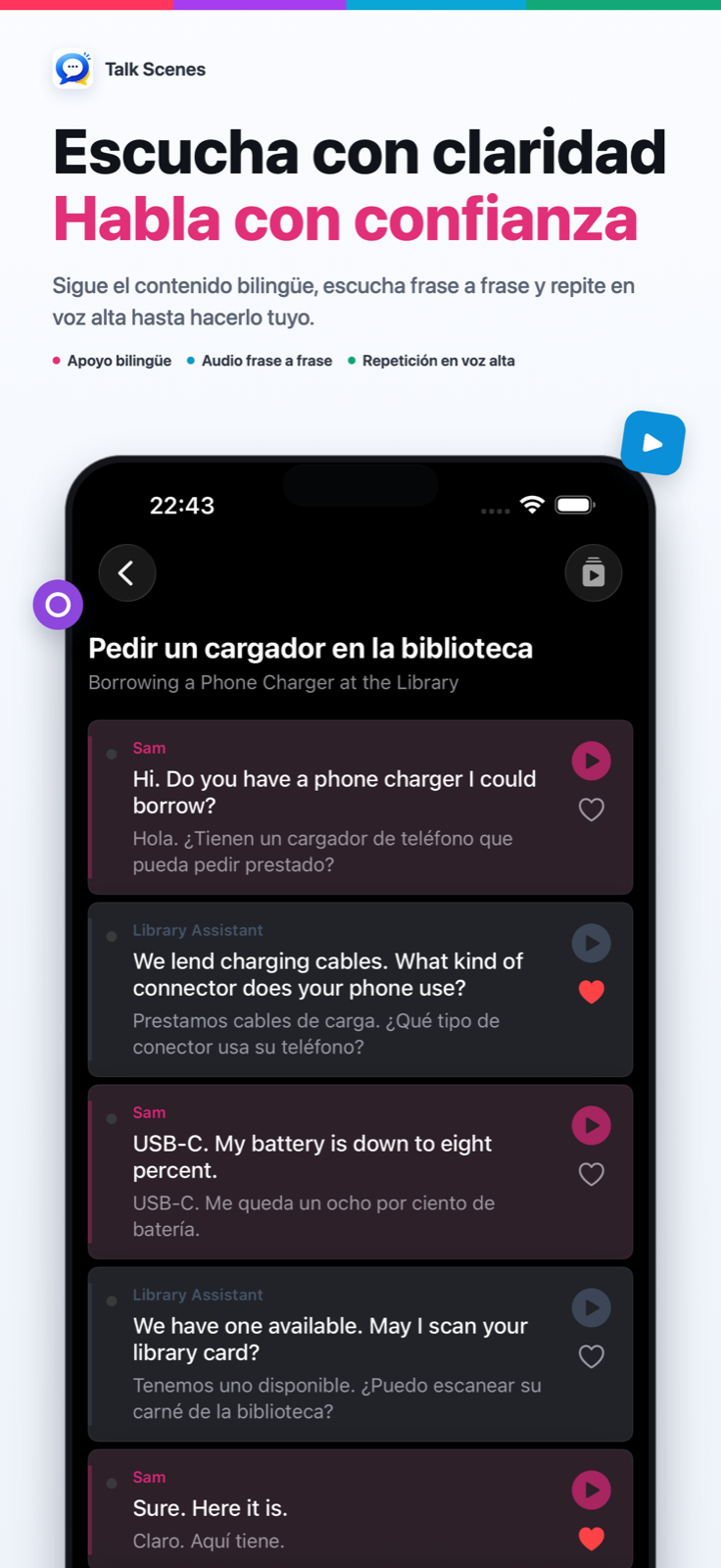 Escucha con claridad — Habla con confianza