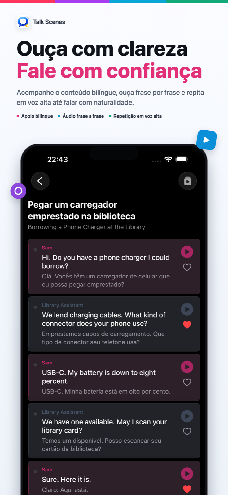 Ouça com clareza — Fale com confiança